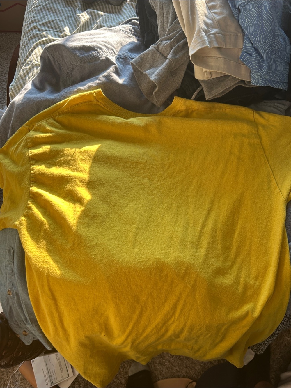 Gildan Yellow Tee with Red Graphic - Picture 3 of 3